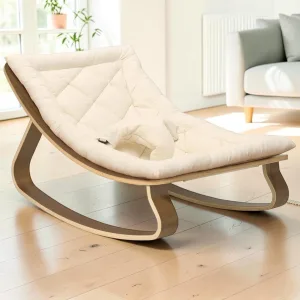 Baby Rocker - Walnut / Organic White - 70 x 45 x 38 cm