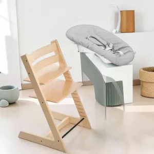 Tripp Trapp Chair and Newborn Set Bundle, European Beech Wood, Adjustable Height, Natural